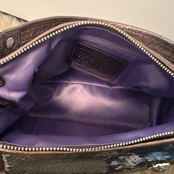 COACH Poppy Sequin Handbag silver - Picture 7 of 9